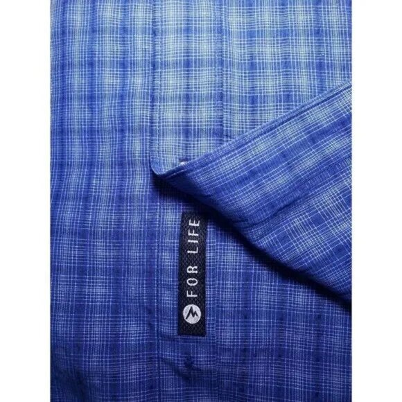 Marmot Mens Button Down Shirt Large Blue Outdoors Fishing Hiking - Picture 5 of 6